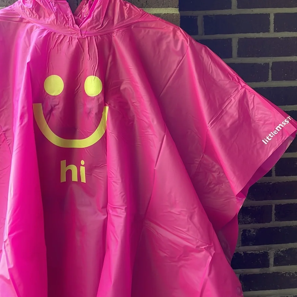 Hooded Rain Poncho - Little Miss Matched - Bright Pink - Hi & Bye
